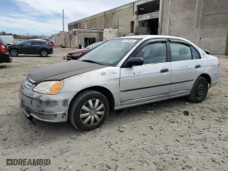 2003 Honda Civic DX with VIN 2HGES161X3H507494, listed as a Copart auction lot 49705445 with 331,819 mi miles and Salvage Title. Bid and sale history available at carsss.com. Image 1.
