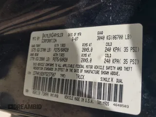 2007 Dodge Ram 1500 SLT with VIN 1D7HA18207S237507, listed as a IAAI auction lot 42081699 with Not Provided miles. Bid and sale history available at carsss.com. Image 9.