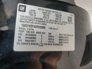 2013 GMC Yukon Denali z VIN 1GKS1EEF8DR302996, wystawiony jako Copart lot #55570135 z przebiegiem 176 368 mil mil oraz Szkoda całkowita • Salvage title. Historia ofert i sprzedaży dostępna na DreamBid. Obrazek 13.