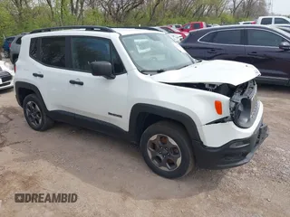 2017 Jeep Renegade Sport with VIN ZACCJBAB4HPG47710, listed as a IAAI auction lot 42024300 with 99,154 mi miles and . Bid and sale history available at carsss.com. Image 1.
