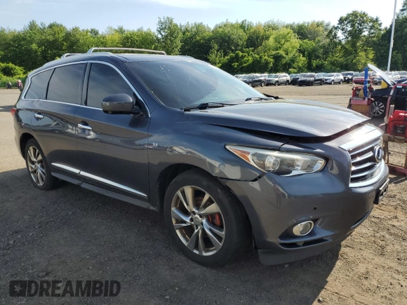 2014 Infiniti QX60 with VIN 5N1AL0MM6EC527020, listed as a Copart auction lot 59919975 with 185,770 mi miles and Clean title. Bid and sale history available at DreamBid. Image 4.