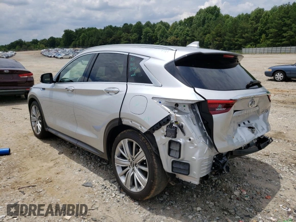 2020 Infiniti QX50 LUXE with VIN 3PCAJ5M12LF103637, listed as a Copart auction lot 50857392 with 13,216 mi miles. Bid and sale history available at carsss.com. Image 3.