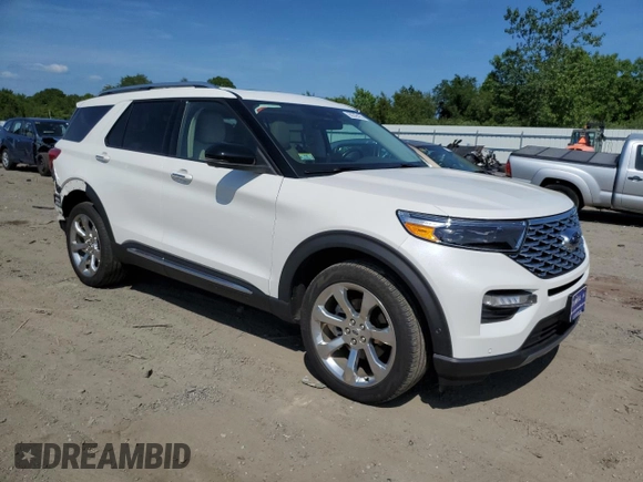 2020 Ford Explorer Platinum z VIN 1FM5K8HC3LGA46121, wystawiony jako Copart lot #60249425 z przebiegiem 46 439 mil mil oraz Szkoda całkowita • Salvage title. Historia ofert i sprzedaży dostępna na DreamBid. Obrazek 4.