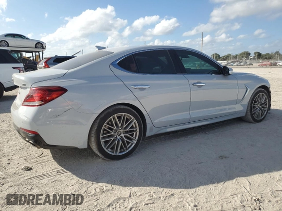 2020 Genesis G70 2.0T with VIN KMTG34LA9LU046717, listed as a Copart auction lot 45105765 with 65,034 mi miles and Non repairable. Bid and sale history available at DreamBid. Image 3.