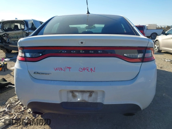 2015 Dodge Dart SXT with VIN 1C3CDFBB0FD165300, listed as a IAAI auction lot 41389305 with 102,884 mi miles. Bid and sale history available at carsss.com. Image 16.