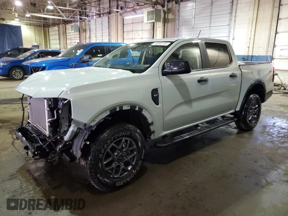 2024 Ford Ranger XLT with VIN 1FTER4HH4RLE47021, listed as a Copart auction lot 48300155 with 4,444 mi miles and Salvage Title. Bid and sale history available at carsss.com. Image 1.