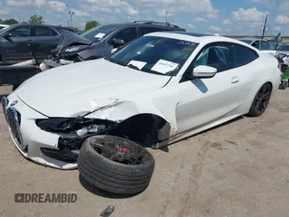 2022 BMW 4 Series 430i with VIN WBA53AP04NCJ83883, listed as a IAAI auction lot 40407741 with Not Provided miles and . Bid and sale history available at carsss.com. Image 17.