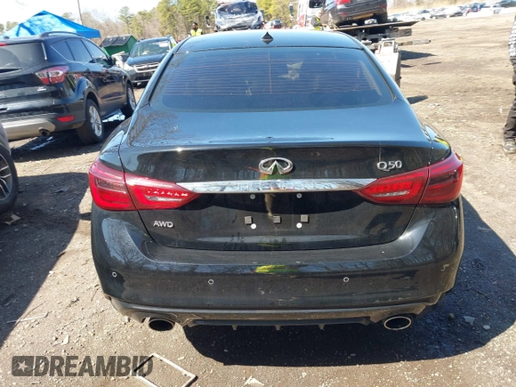 2024 Infiniti Q50 Luxe with VIN JN1EV7BR6RM632411, listed as a IAAI auction lot 41903452 with 5,623 mi miles and . Bid and sale history available at DreamBid. Image 16.