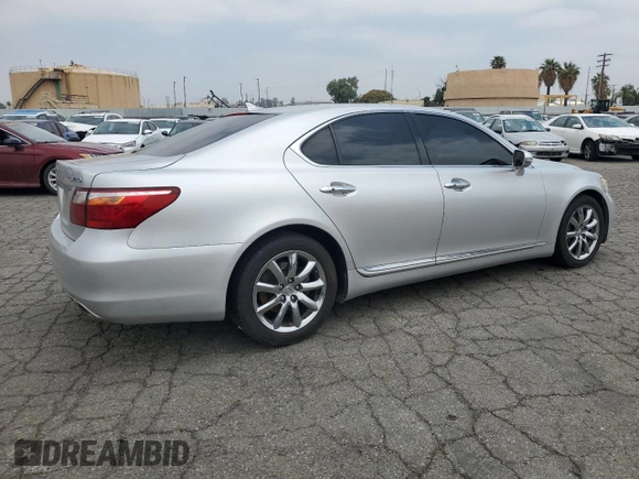 2012 Lexus LS 460 with VIN JTHBL5EFXC5108951, listed as a Copart auction lot 57759625 with 106,835 mi miles and Salvage title. Bid and sale history available at DreamBid. Image 3.