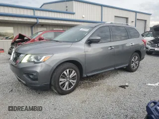 2018 Nissan Pathfinder SV z VIN 5N1DR2MM8JC611020, wystawiony jako Copart lot #60131015 z przebiegiem 123 216 mil mil oraz Szkoda całkowita • Salvage title. Historia ofert i sprzedaży dostępna na DreamBid. Obrazek 1.