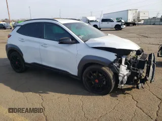 2021 Hyundai Kona Night Edition with VIN KM8K6CA57MU677799, listed as a Copart auction lot 78279984 with Not Provided miles and Non Repairable. Bid and sale history available at DreamBid. Image 4.