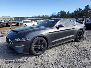 2018 Ford Mustang EcoBoost with VIN 1FA6P8TH7J5170761, listed as a Copart auction lot 46109075 with 79,034 mi miles and Salvage Title. Bid and sale history available at carsss.com. Image 1.