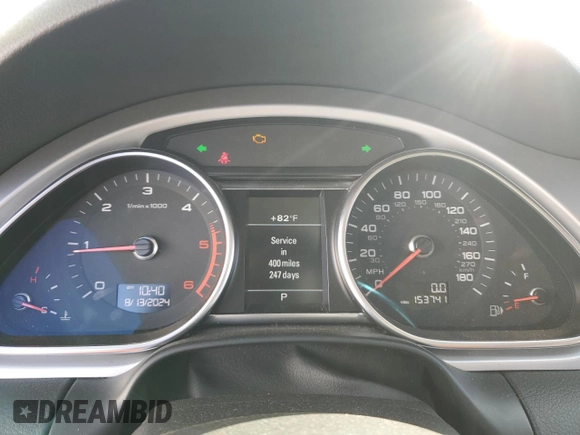 2013 Audi Q7 Premium Plus with VIN WA1LMBFE3DD015021, listed as a Copart auction lot 66894464 with 153,741 mi miles and Salvage title. Bid and sale history available at DreamBid. Image 9.