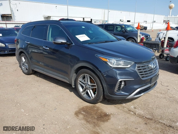 2017 Hyundai Santa Fe Limited Ultimate with VIN KM8SRDHF2HU250614, listed as a IAAI auction lot 41564343 with 111,074 mi miles. Bid and sale history available at carsss.com. Image 1.