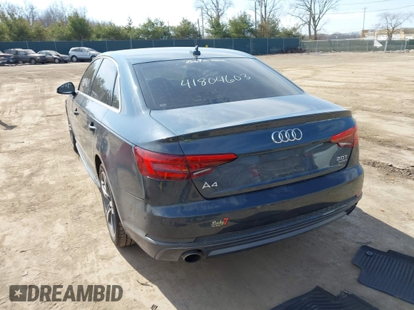 2017 Audi A4 Premium Plus z VIN WAUENAF46HN023687, wystawiony jako IAAI lot #41804603 z przebiegiem 117 020 mil mil oraz . Historia ofert i sprzedaży dostępna na DreamBid. Obrazek 3.