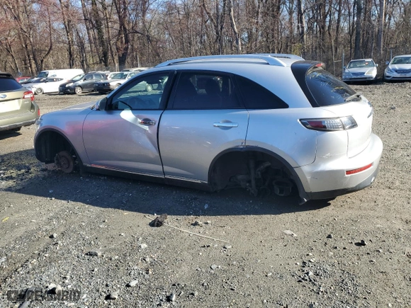 2006 Infiniti FX35 with VIN JNRAS08W06X200769, listed as a Copart auction lot 49958185 with 0 mi miles and Salvage Title. Bid and sale history available at carsss.com. Image 2.