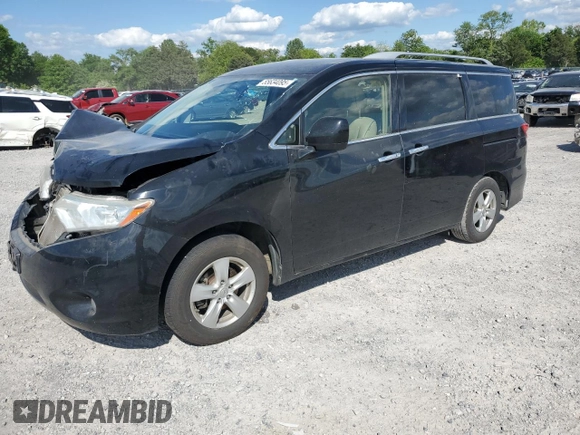 2014 Nissan Quest SV z VIN JN8AE2KP0E9105480, wystawiony jako Copart lot #55634095 z przebiegiem 122 369 mil mil oraz Szkoda całkowita • Salvage title. Historia ofert i sprzedaży dostępna na DreamBid. Obrazek 1.