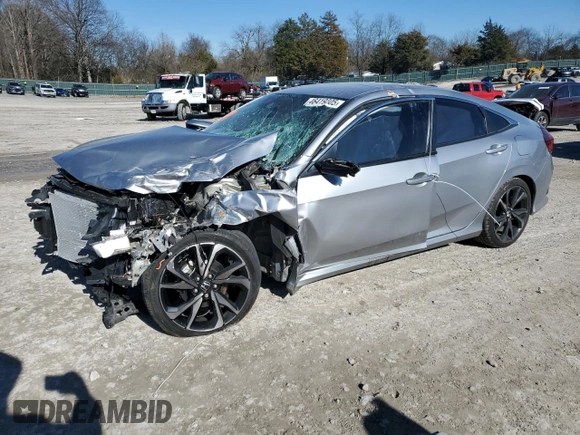 2021 Honda Civic Sedan Sport with VIN 2HGFC2F80MH547332, listed as a Copart auction lot 46419305 with 0 mi miles and Salvage Title. Bid and sale history available at carsss.com. Image 1.