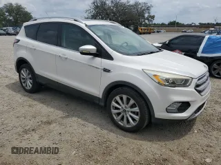2017 Ford Escape Titanium with VIN 1FMCU0J93HUE01850, listed as a Copart auction lot 56075855 with 116,280 mi miles and Clean Title. Bid and sale history available at DreamBid. Image 4.