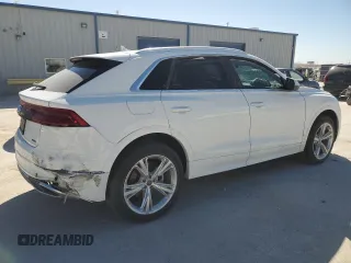 2021 Audi Q8 Premium Plus with VIN WA1BVAF18MD032042, listed as a Copart auction lot 47870175 with 65,764 mi miles and Salvage Title. Bid and sale history available at carsss.com. Image 3.