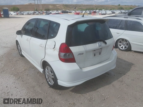 2007 Honda Fit Sport with VIN JHMGD38667S049679, listed as a IAAI auction lot 41960652 with 349,169 mi miles. Bid and sale history available at carsss.com. Image 3.