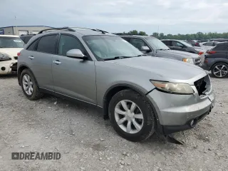 2005 Infiniti FX with VIN JNRAS08W65X207997, listed as a Copart auction lot 58434895 with 214,827 mi miles and Salvage title. Bid and sale history available at DreamBid. Image 4.