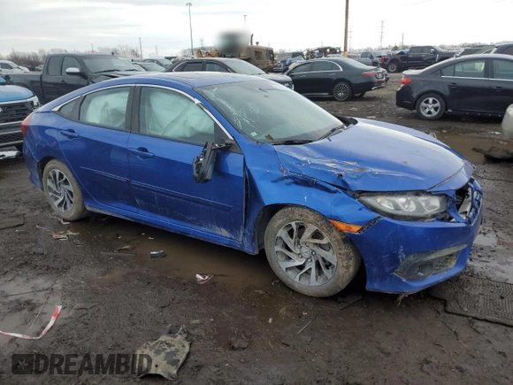 2016 Honda Civic Sedan EX with VIN 19XFC2F83GE057174, listed as a Copart auction lot 50207535 with 79,872 mi miles and Clean Title. Bid and sale history available at carsss.com. Image 4.