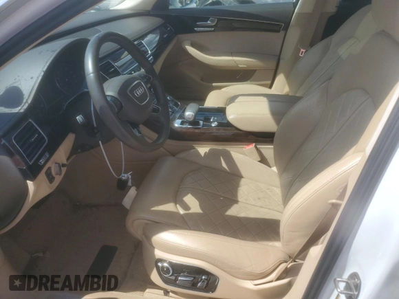 2014 Audi A8 4.0T with VIN WAUR2AFDXEN010107, listed as a Copart auction lot 62056544 with 85,450 mi miles and Non repairable. Bid and sale history available at DreamBid. Image 7.