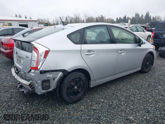 2013 Toyota Prius One with VIN JTDKN3DU4D5632615, listed as a IAAI auction lot 41891185 with 93,945 mi miles. Bid and sale history available at carsss.com. Image 4.
