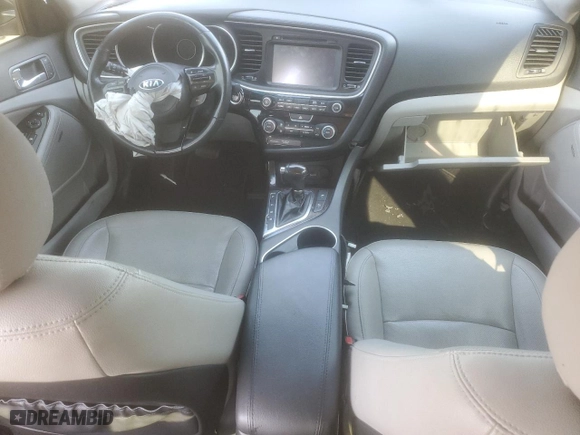 2015 Kia Optima EX with VIN 5XXGN4A72FG396250, listed as a Copart auction lot 48688825 with 0 mi miles and Salvage Title. Bid and sale history available at carsss.com. Image 8.