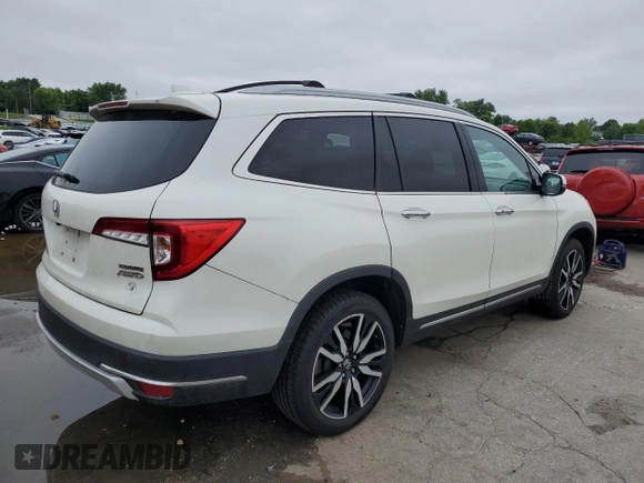 2019 Honda Pilot Touring 7-Passenger with VIN 5FNYF6H6XKB059073, listed as a Copart auction lot 59564345 with 81,599 mi miles and Salvage title. Bid and sale history available at DreamBid. Image 3.