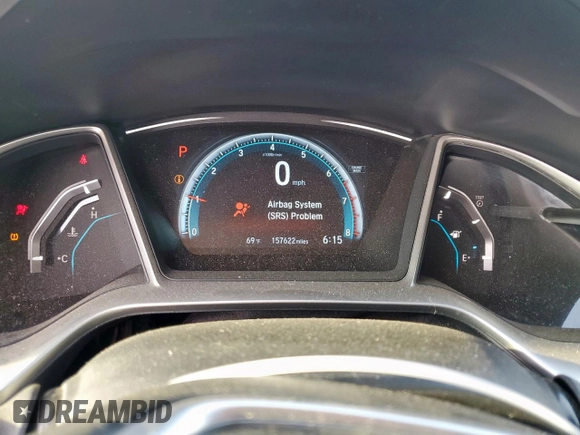 2016 Honda Civic Sedan EX-L with VIN 19XFC1F72GE020165, listed as a Copart auction lot 54085515 with 157,622 mi miles and Clean Title. Bid and sale history available at carsss.com. Image 9.