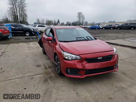 2022 Subaru Impreza Special Sports with VIN 4S3GTAM6XN3708272, listed as a Copart auction lot 48568345 with 38,420 mi miles and Salvage title. Bid and sale history available at DreamBid. Image 10.