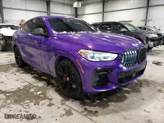 2022 BMW X6 M50i with VIN 5UXCY8C07N9K85135, listed as a Copart auction lot 45385725 with 57,106 mi miles and Salvage Title. Bid and sale history available at carsss.com. Image 12.