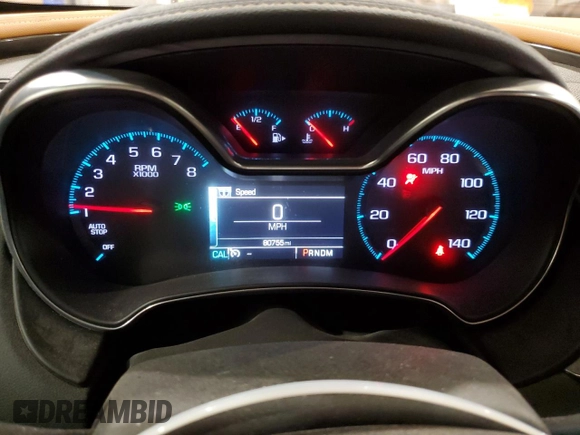 2015 Chevrolet Impala LTZ with VIN 2G1155SL6F9174088, listed as a Copart auction lot 43587095 with 80,755 mi miles and Salvage Title. Bid and sale history available at DreamBid. Image 9.