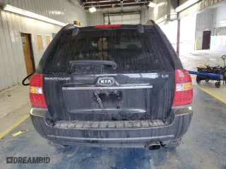 2008 Kia Sportage LX with VIN KNDJF724387504296, listed as a Copart auction lot 46443765 with 0 mi miles and Salvage Title. Bid and sale history available at carsss.com. Image 6.