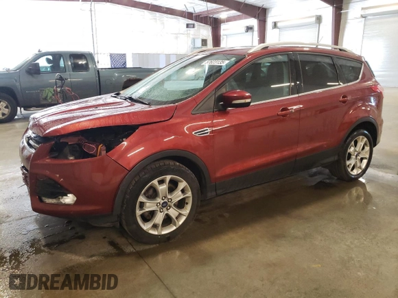 2016 Ford Escape Titanium with VIN 1FMCU9J97GUA67485, listed as a Copart auction lot 57623135 with 95,147 mi miles and Salvage title. Bid and sale history available at DreamBid. Image 1.