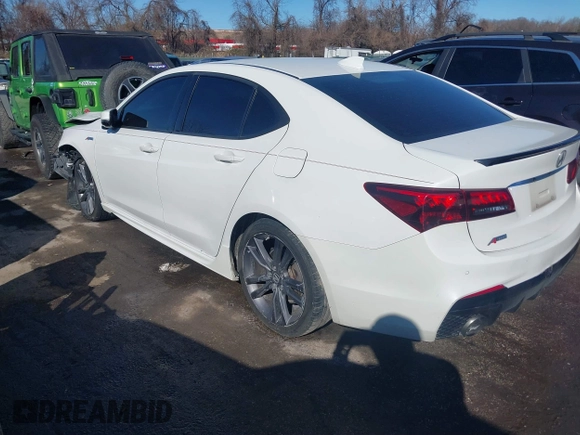 2018 Acura TLX w/A-SPEC Pkg with VIN 19UUB2F62JA008455, listed as a IAAI auction lot 41421336 with 1 mi miles. Bid and sale history available at carsss.com. Image 3.