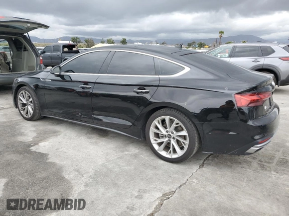 2023 Audi A5 Sportback Premium z VIN WAUABCF50PA026120, wystawiony jako Copart lot #48141855 z przebiegiem 38 272 mil mil oraz Szkoda całkowita • Salvage title. Historia ofert i sprzedaży dostępna na DreamBid. Obrazek 2.
