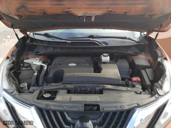 2015 Nissan Murano Platinum with VIN 5N1AZ2MH0FN287093, listed as a Copart auction lot 43583183 with 105,554 mi miles. Bid and sale history available at carsss.com. Image 12.