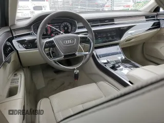 2020 Audi A8 L with VIN WAU8DAF84LN009010, listed as a Copart auction lot 87681185 with 24,874 mi miles and Salvage Title. Bid and sale history available at carsss.com. Image 8.