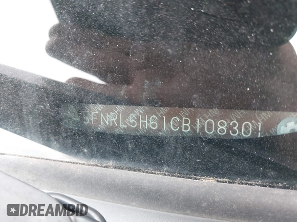 2012 Honda Odyssey EX-L with VIN 5FNRL5H61CB108301, listed as a IAAI auction lot 41939536 with 225,476 mi miles and . Bid and sale history available at DreamBid. Image 18.