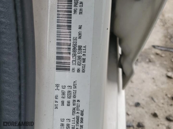 2009 Chrysler Sebring Limited with VIN 1C3LC56V89N563161, listed as a Copart auction lot 51049045 with 148,476 mi miles and Salvage Title. Bid and sale history available at carsss.com. Image 14.
