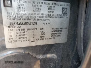 2013 Chevrolet Captiva Sport LS with VIN 3GNFL2EK2DS521539, listed as a Copart auction lot 66010984 with Not Provided miles and Salvage Title. Bid and sale history available at DreamBid. Image 14.