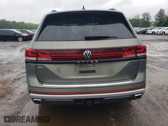 2024 Volkswagen Atlas Peak Edition SEL with VIN 1V2GR2CA8RC544325, listed as a Copart auction lot 56823975 with 16,469 mi miles and Salvage title. Bid and sale history available at DreamBid. Image 6.