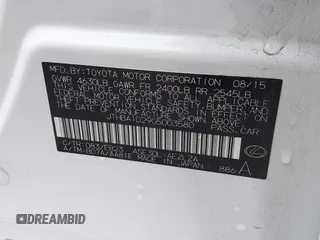 2016 Lexus IS 200t z VIN JTHBA1D29G5003580, wystawiony jako IAAI lot #41236252 z przebiegiem Nie podano mil oraz . Historia ofert i sprzedaży dostępna na DreamBid. Obrazek 9.
