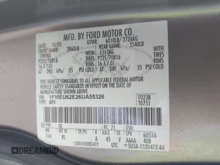 2006 Ford Explorer XLS с VIN 1FMEU62E26UA55326, выставлен на аукционе IAAI как лот 42056921 с пробегом 123 323 миль миль и . История ставок и продаж доступна на DreamBid. Изображение 9.