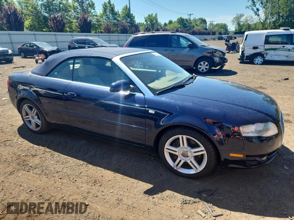 2007 Audi A4 2.0T with VIN WAUDF48H17K027091, listed as a Copart auction lot 65282805 with 88,245 mi miles and Salvage title. Bid and sale history available at DreamBid. Image 4.