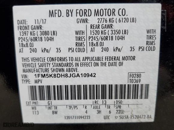 2018 Ford Explorer XLT with VIN 1FM5K8DH8JGA10942, listed as a Copart auction lot 47866425 with 92,997 mi miles and Salvage Title. Bid and sale history available at carsss.com. Image 13.