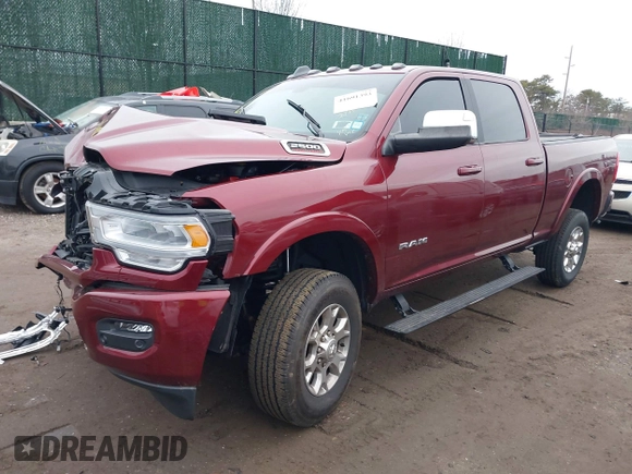 2021 Ram 2500 Laramie with VIN 3C6UR5FL3MG622834, listed as a IAAI auction lot 41691393 with 35,346 mi miles and . Bid and sale history available at DreamBid. Image 18.